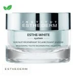 Pot argenté Esthederm Esthe-White soin de nuit régénérant éclaircissant