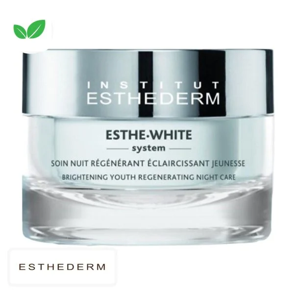 Pot argenté Esthederm Esthe-White soin de nuit régénérant éclaircissant