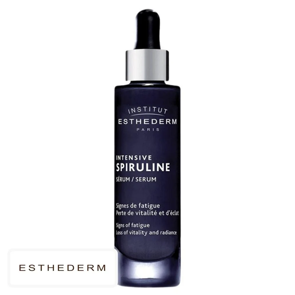 esthederm-intensive-spiruline-serum-vitalite-et-eclat-30ml.jpg Flacon compte-gouttes Esthederm Intensive Spiruline sérum vitalité et éclat