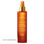 Flacon vaporisateur orange Esthederm huile solaire soin protecteur corps et cheveux