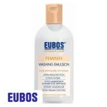 Flacon blanc à bouchon beige Eubos lotion nettoyante intime 200 ml