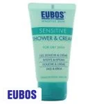 Tube vert menthe Eubos Sensitive gel douche et crème 75 ml
