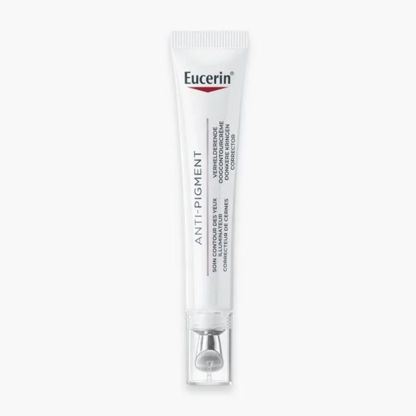 Tube blanc Eucerin Anti-Pigment soin contour des yeux applicateur métallique 15 ml