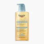 Flacon-pompe doré Eucerin AtopiControl huile de bain et douche 400 ml