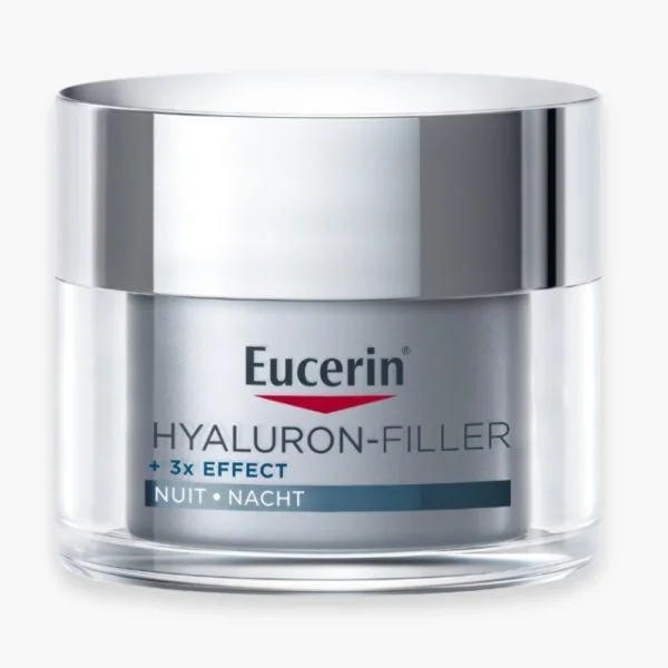 Pot Eucerin Hyaluron-Filler 3x Effect nuit gris à couvercle argenté