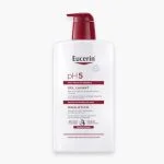 Flacon pompe Eucerin pH5 gel lavant blanc à pompe rouge, 400 ml