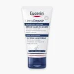 Tube Eucerin UreaRepair crème mains 5 % d'urée blanc à capuchon bleu