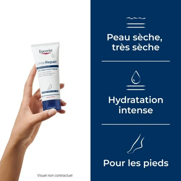 Eucerin UreaRepair Crème Pieds Très Secs 10% d’Urée 100ml – photo 2