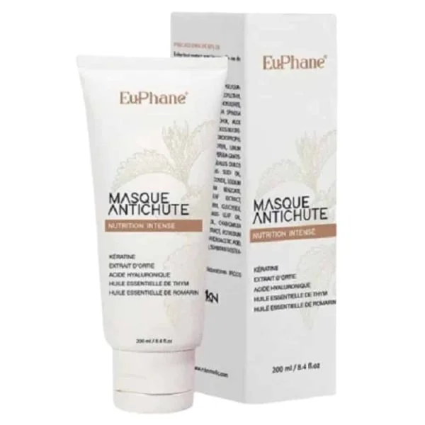 Tube blanc EuPhane Masque Antichute nutrition intense 200 ml et étui