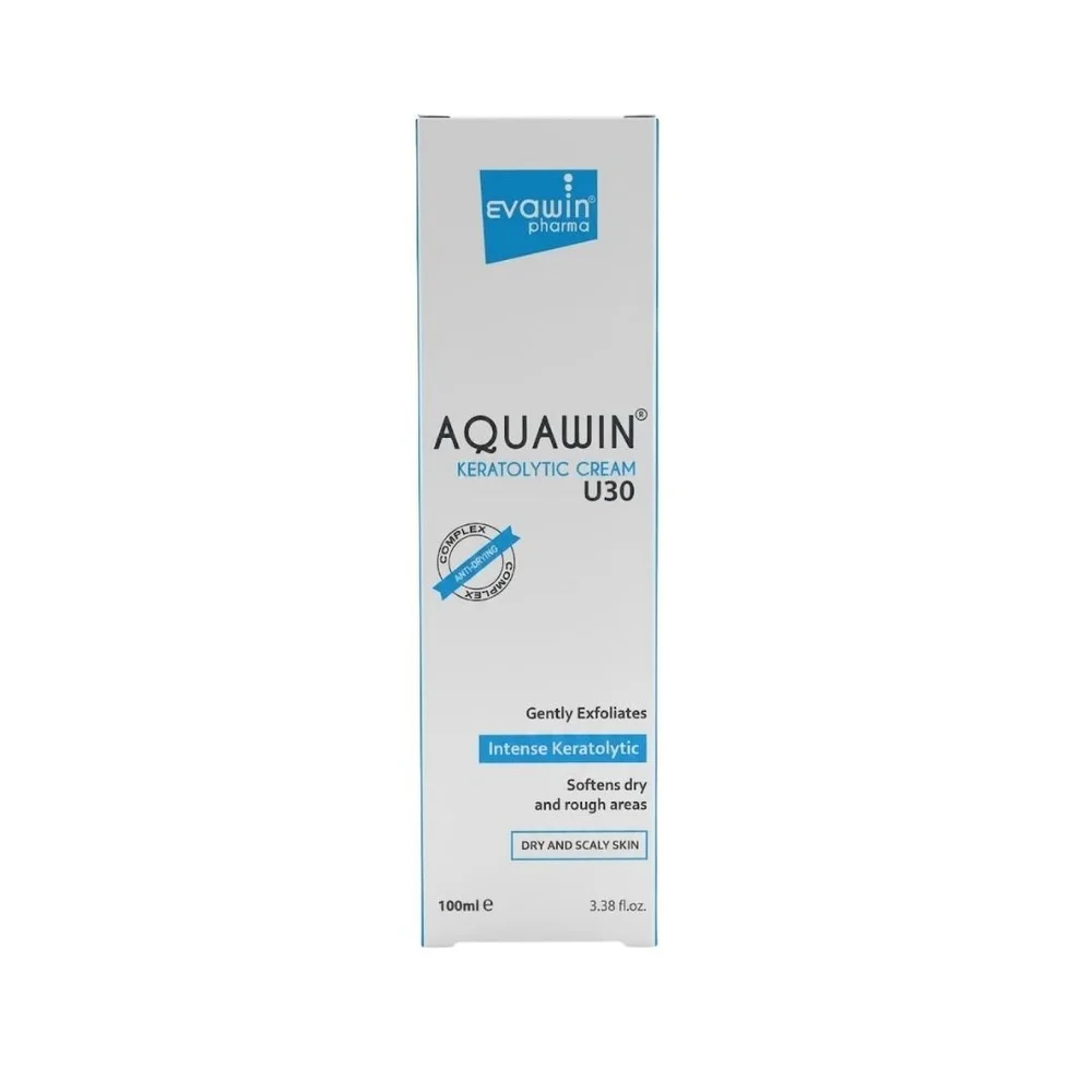 evawin-aquawin-keratolytic-cream-u30-100ml.jpg Étui blanc et bleu Evawin Aquawin Keratolytic Cream U30 100 ml