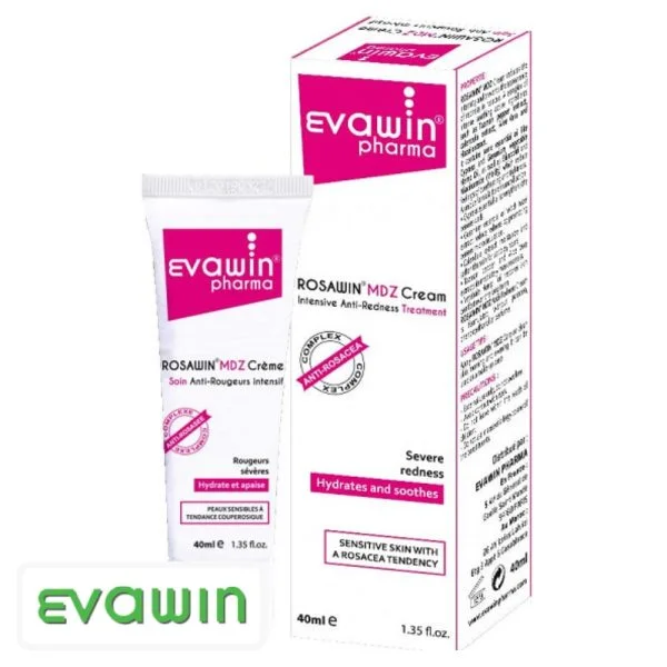 Tube et étui blanc et rose Evawin Rosawin MDZ Crème 40 ml