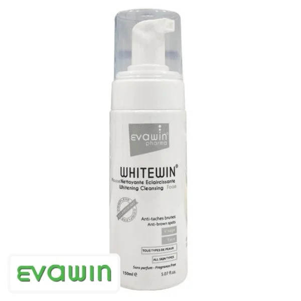 Flacon pompe blanc Evawin Whitewin Mousse Nettoyante 150 ml