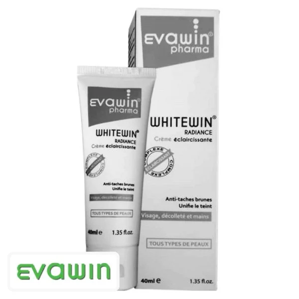 Tube et étui gris Evawin Whitewin Radiance Crème éclaircissante 40 ml