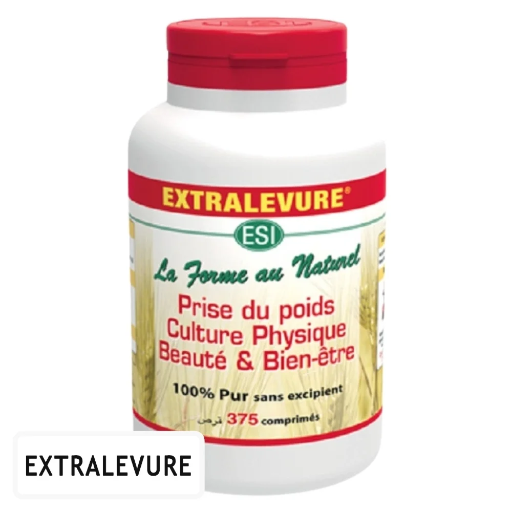 extralevure-prise-du-poids-290-comprimes.jpg Pilulier blanc et rouge Extralevure Prise du poids, comprimés sans excipient