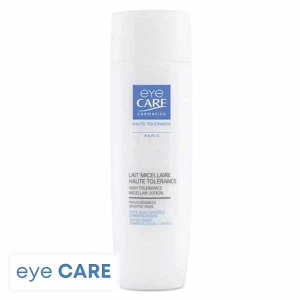 Flacon blanc de lait micellaire haute tolérance Eye Care Paris