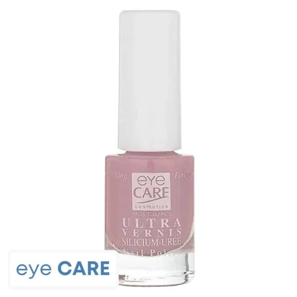 Flacon Eye Care Ultra Vernis teinte rose poudré, capuchon blanc
