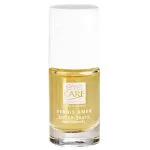Flacon transparent Eye Care vernis amer incolore avec capuchon blanc
