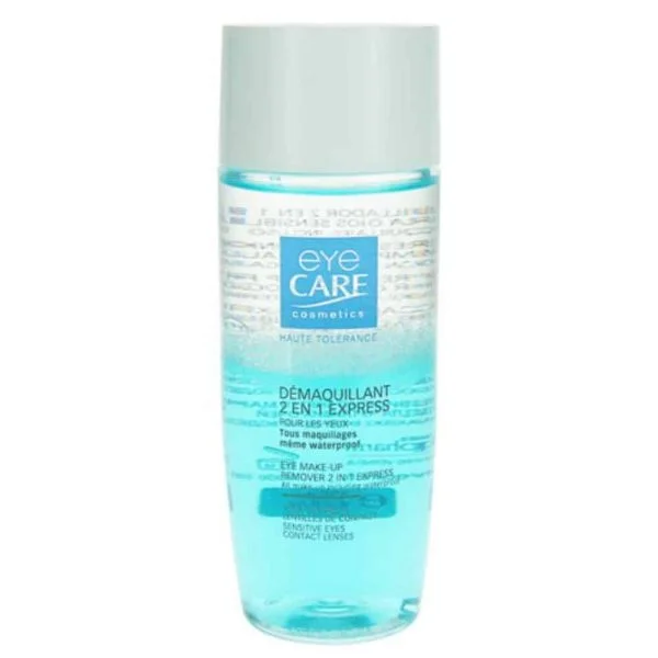 Flacon transparent de démaquillant yeux biphase Eye Care deux en un