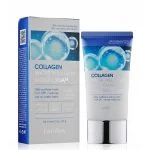 Tube et étui gris bleu Farmstay Collagen Water Full Moist crème