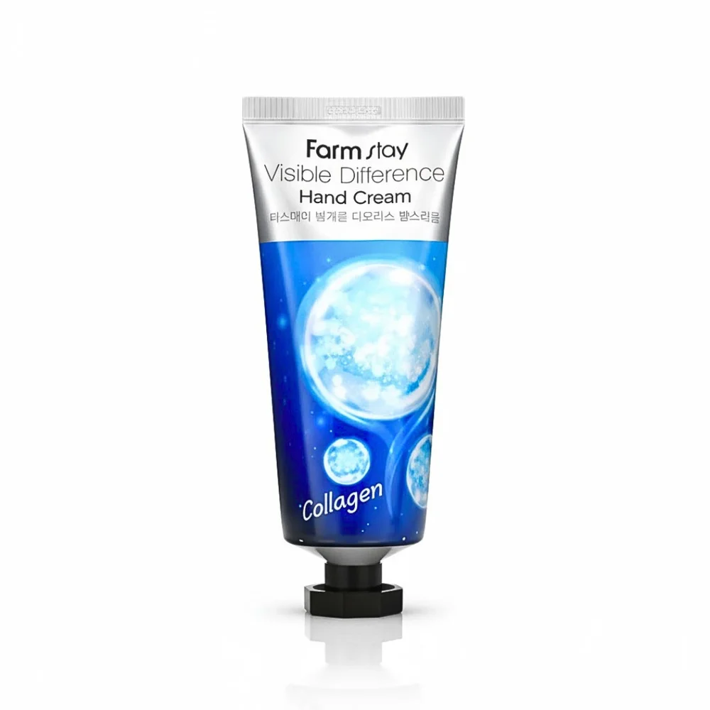 farmstay-visible-difference-hand-cream-collagen-100g.jpg Tube bleu Farmstay Visible Difference crème mains au collagène