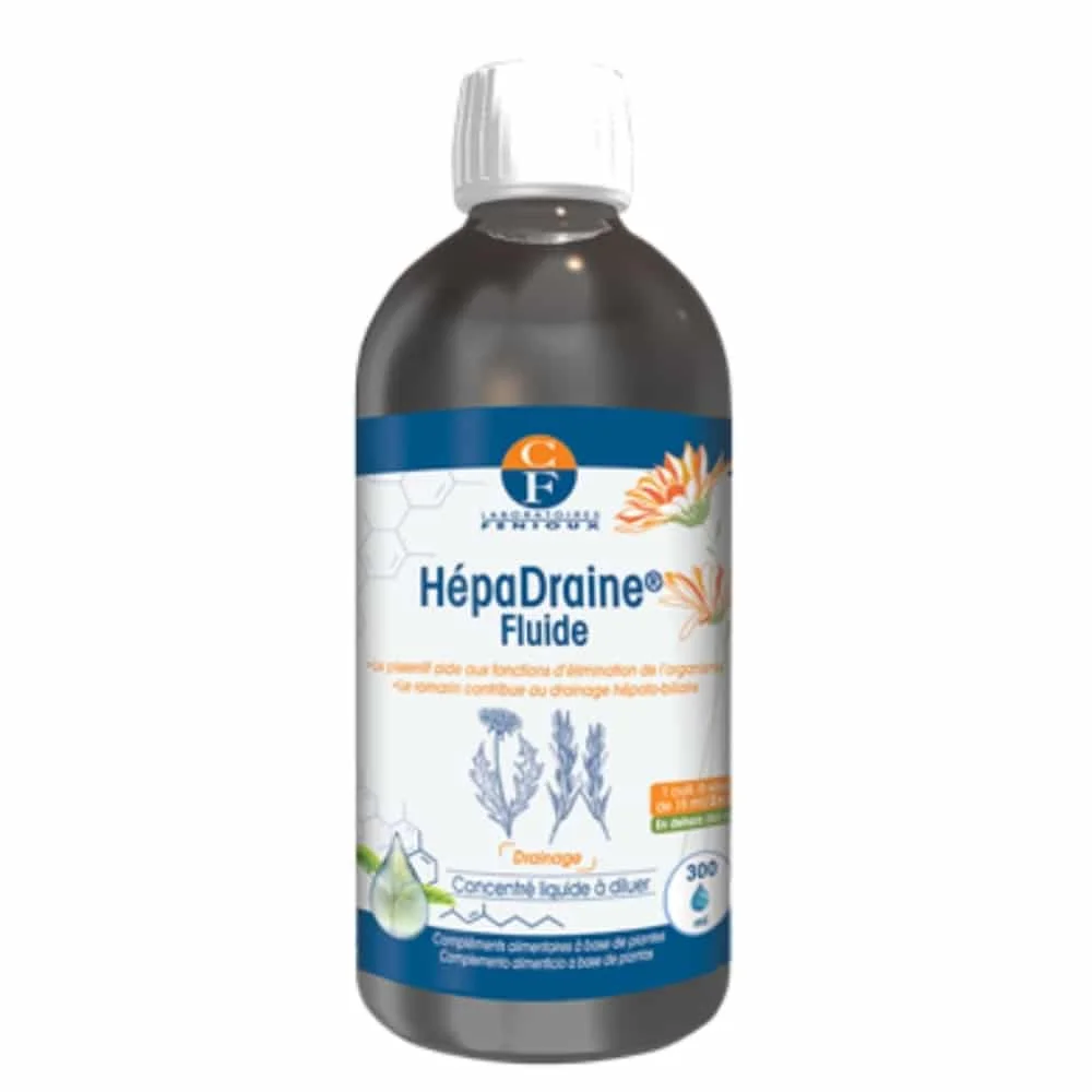 fenioux-hepadraine-fluide-concentration-liquide-a-diluer-300ml.jpg Flacon brun Fenioux HépaDraine Fluide concentré à diluer 300 ml