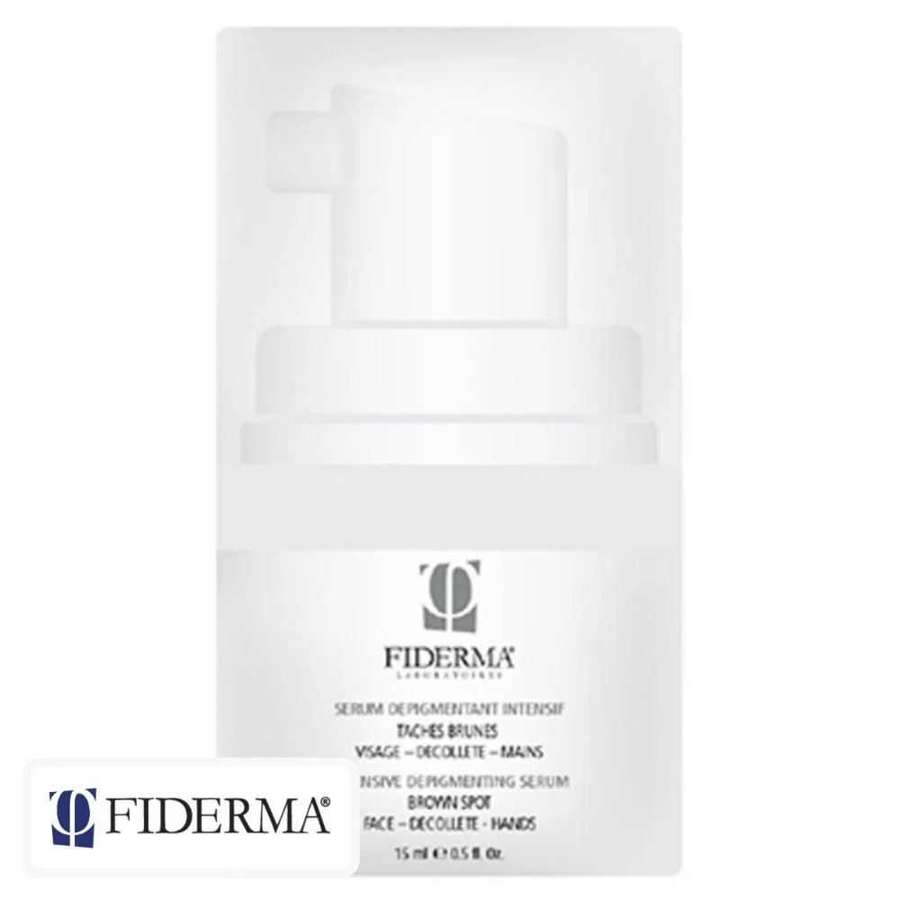 fiderma-clarifid-serum-depigmentant-intensif-taches-brunes-30ml.jpg Flacon pompe blanc Fiderma sérum dépigmentant taches brunes 15 ml