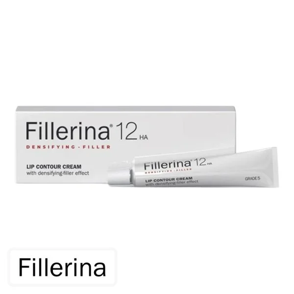 Étui et tube blancs Fillerina 12 HA crème contour des lèvres grade 5