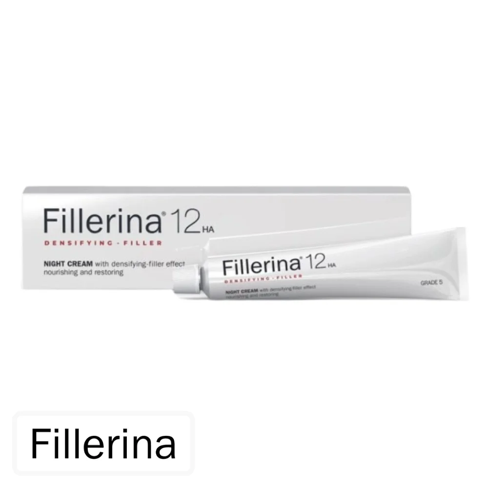 fillerina-12-ha-creme-de-nuit-grade-5-50ml.jpg Étui et tube blancs Fillerina 12 HA crème de nuit grade 5 50 ml