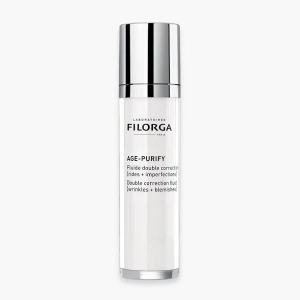 Flacon airless blanc Filorga Age-Purify fluide double correction 50 ml