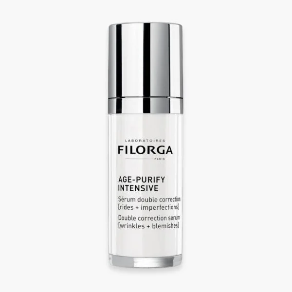 Flacon airless blanc Filorga Age-Purify Intensive sérum 30 ml bouchon argenté