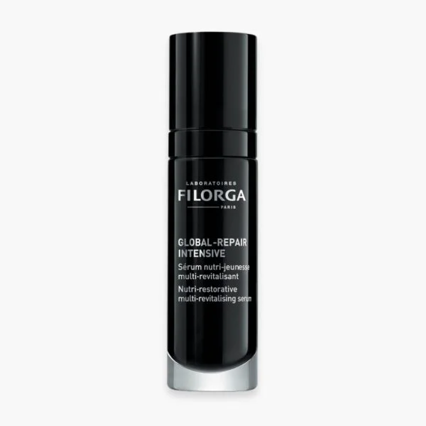 Flacon noir Filorga Global-Repair Intensive sérum nutri-jeunesse 30 ml pompe