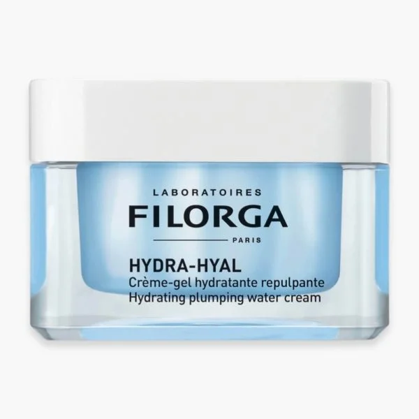 Pot bleu Filorga Hydra-Hyal crème-gel hydratante repulpante 50 ml couvercle blanc