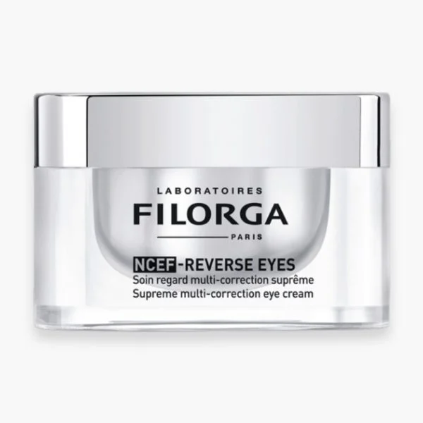 Pot transparent Filorga NCEF-Reverse Eyes, soin regard multi-correction suprême, 15 ml