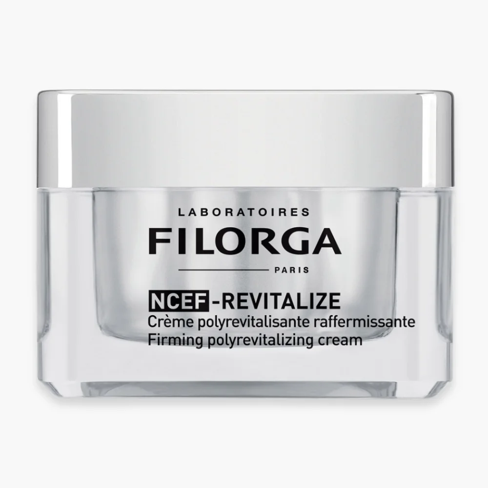 filorga-ncef-revitalize-creme-polyrevitalisante-raffermissante-50ml.jpg Pot argenté Filorga NCEF-Revitalize, crème polyrevitalisante raffermissante, couvercle métallisé, 50 ml
