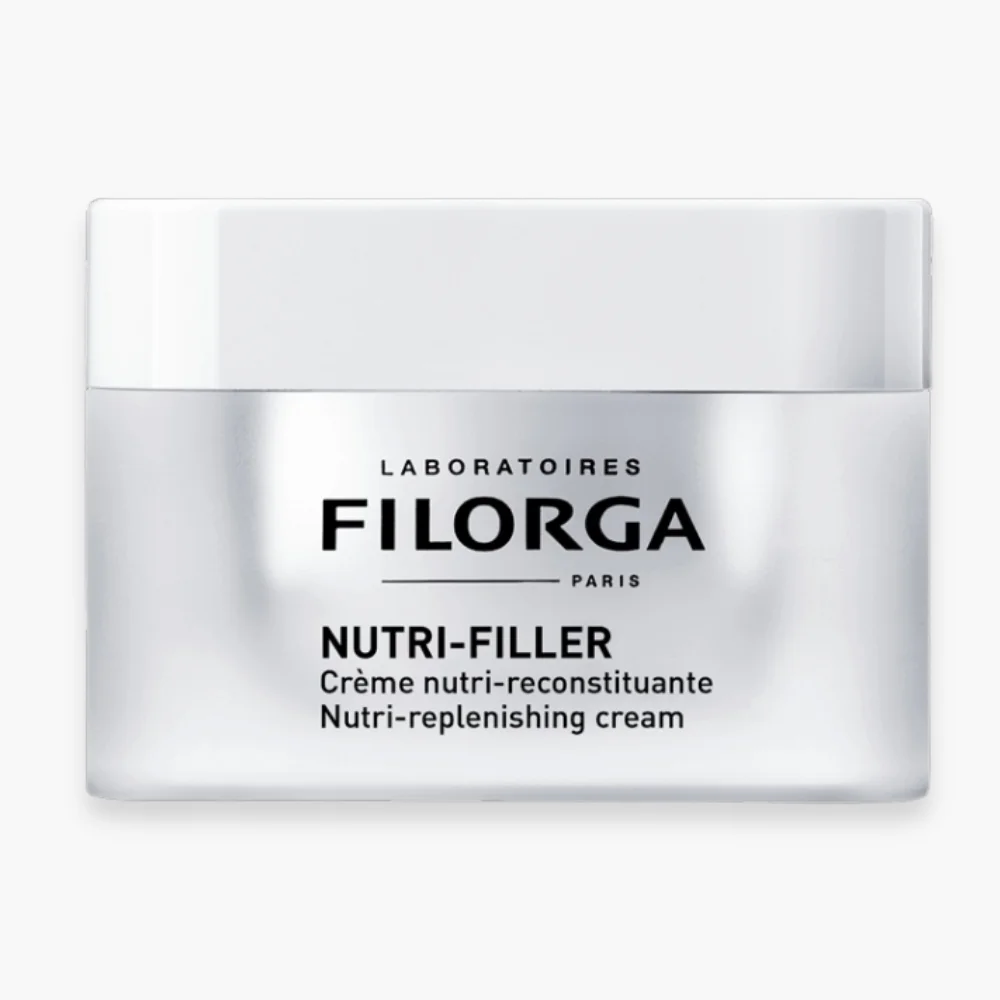 filorga-nutri-filler-creme-nutri-reconstituante-50ml.jpg Pot blanc et argenté Filorga Nutri-Filler, crème nutri-reconstituante visage, 50 ml