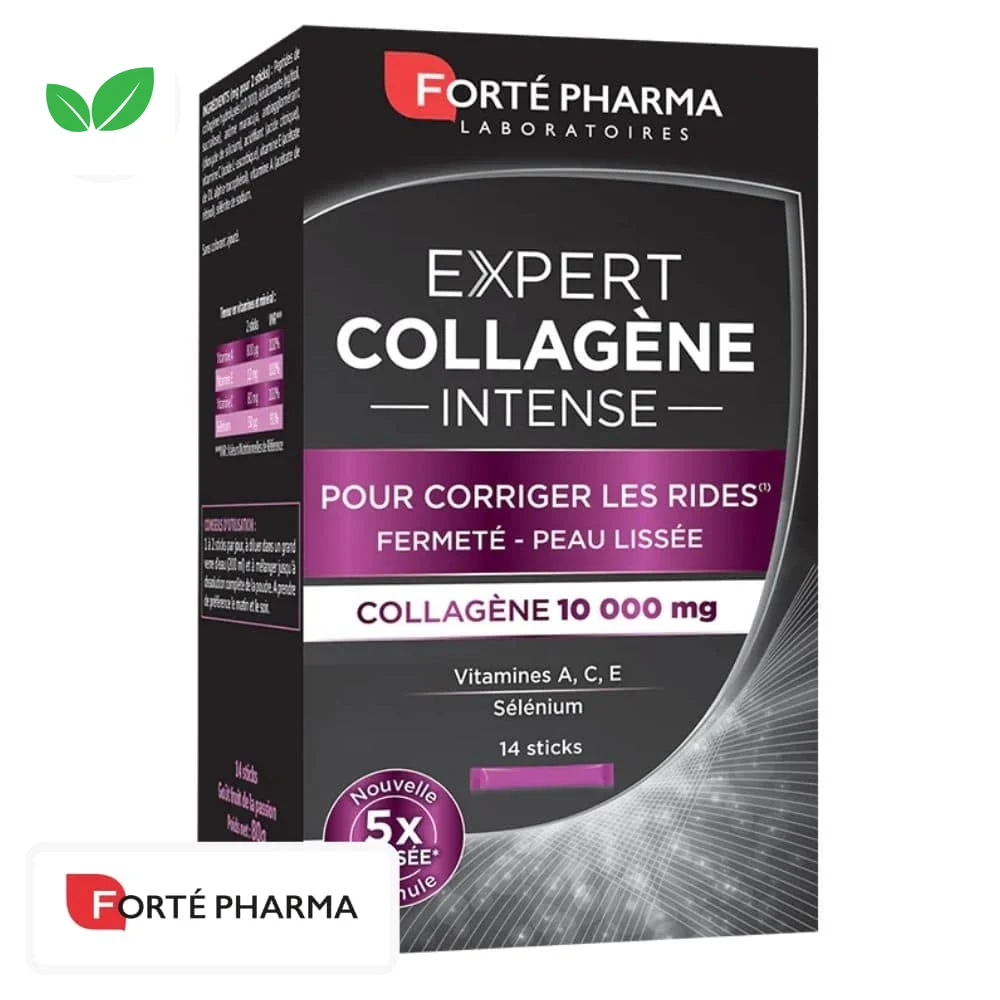 forte-pharma-expert-collagene-intense-anti-rides-sticks-14u.jpg Étui noir Forté Pharma Expert Collagène Intense 14 sticks anti-rides