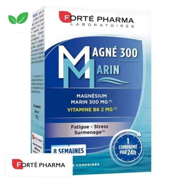 Étui bleu Forté Pharma Magné 300 Marin 56 comprimés magnésium marin