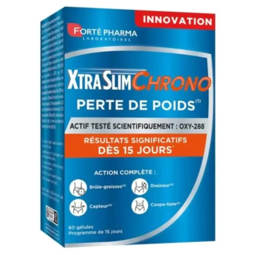 forte-pharma-xtraslim-chrono-perte-de-poids-action-complete-60-gelules.jpg Boîte bleue Forté Pharma XtraSlim Chrono perte de poids 60 gélules