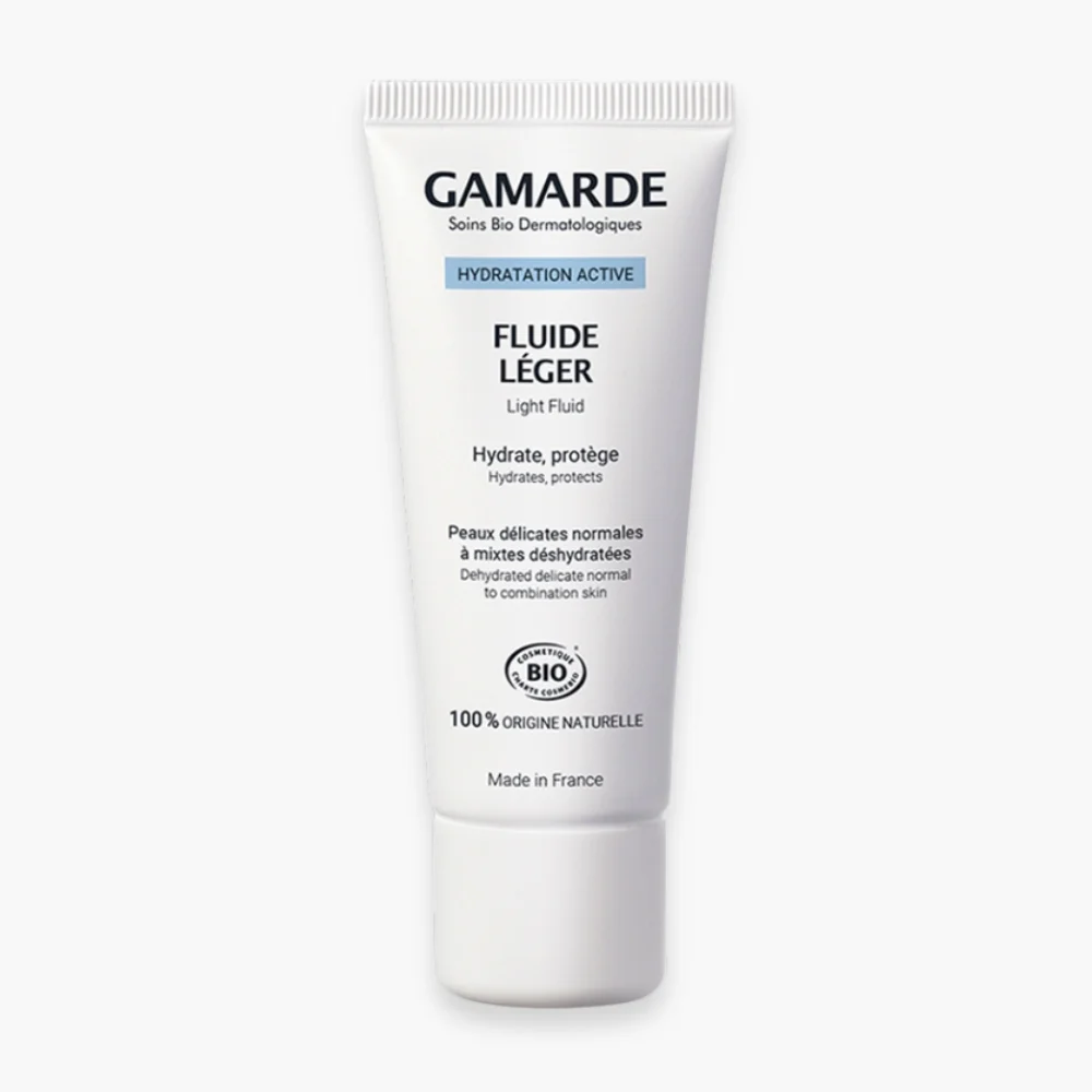 gamarde-hydratation-active-fluide-leger-bio-40ml.jpg Tube blanc Gamarde Hydratation Active fluide léger bio 40 ml