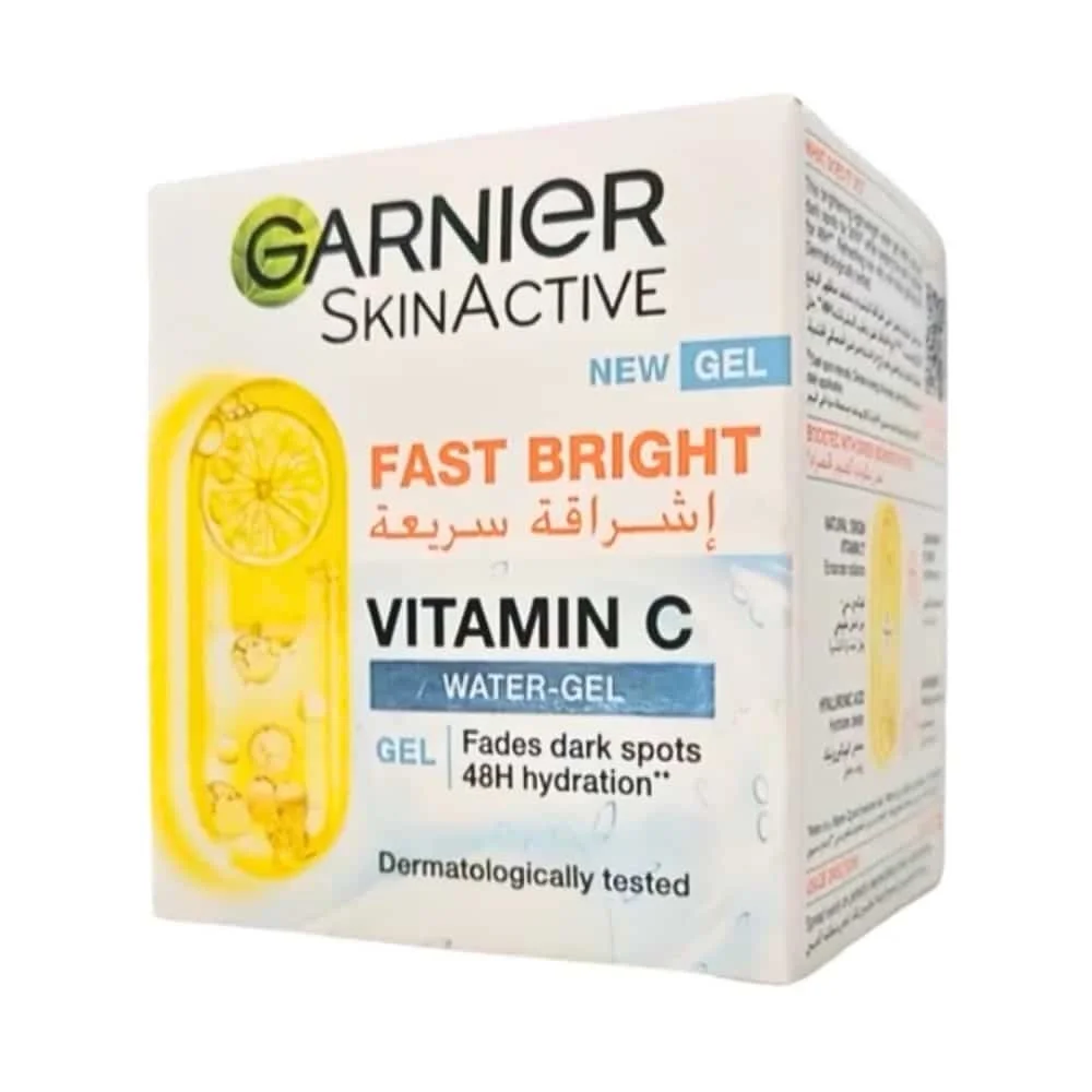 garnier-fast-bright-vitamine-c-water-gel-50ml.jpg Étui Garnier SkinActive Fast Bright water-gel vitamine C, pot de 50 ml