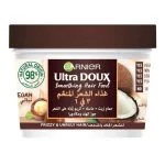 Pot blanc couvercle brun Garnier Ultra Doux Hair Food coco et macadamia