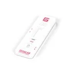 Cassette de test HCG Gigalab vue de trois quarts sur fond blanc