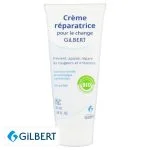 Tube blanc Gilbert Crème réparatrice pour le change, 100 ml, logo bio vert