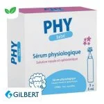 Petite boîte PHY Bébé Gilbert sérum physiologique cinq unidoses de 5 ml