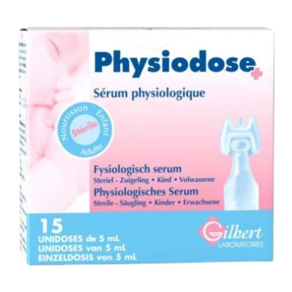 Gilbert PHYSIODOSE Sérum PHYSIOLOGIQUE Unidoses 15x 5ml