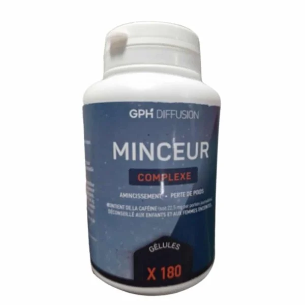 Flacon bleu foncé GPH Diffusion Minceur Complexe 180 gélules
