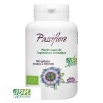 Flacon blanc GPH Diffusion Passiflore 200 gélules avec fleur illustrée