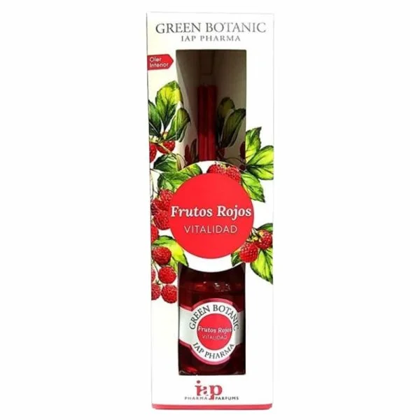 Coffret Green Botanic Frutos Rojos avec flacon rouge et bâtonnets