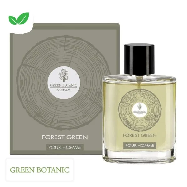 Flacon et étui Green Botanic Forest Green pour homme motif tronc