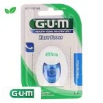 Boîtier blanc et bleu du fil dentaire GUM Easy Floss PTFE